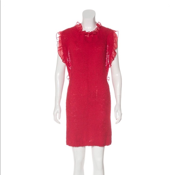 Diane Von Furstenberg Dresses & Skirts - Diane von Furstenberg  red sequin  dress XS